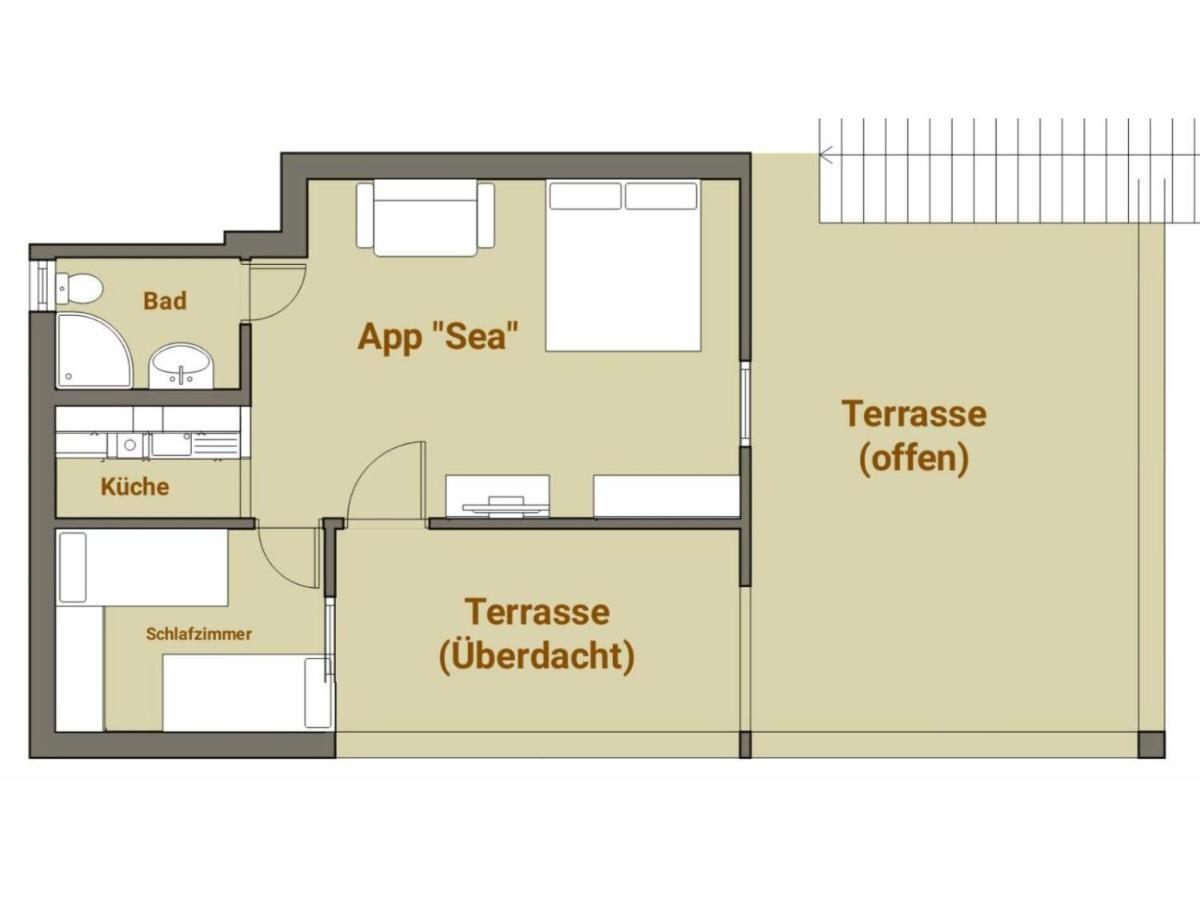 Blue Sea Vir Apartments Bagian luar foto